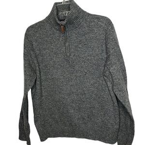 J.Crew Mercantile Quarter Zip Nylon/Lambs Wool Blend Gray Men’s Sweater. Size Lg